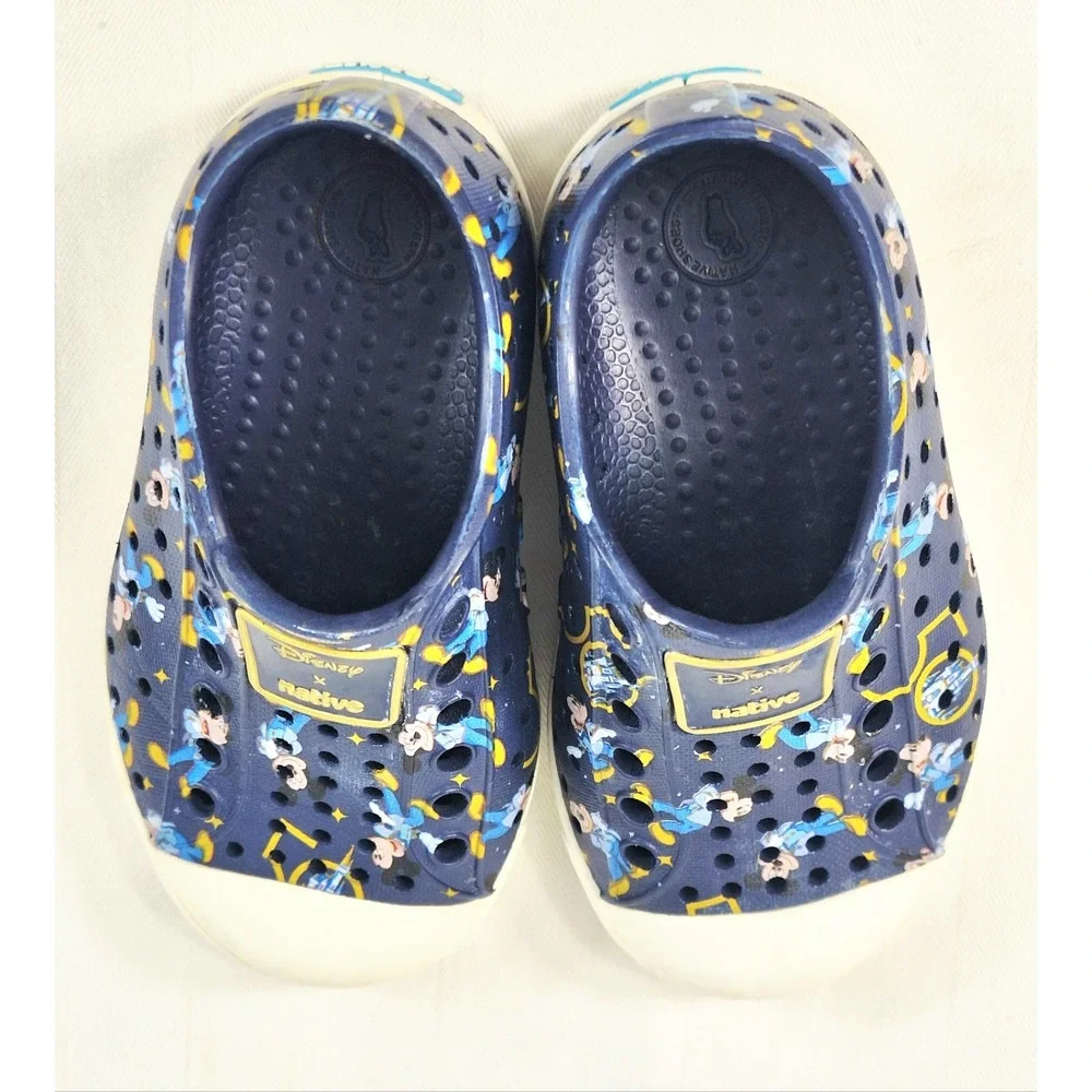 Native x Disney World Jefferson Slip-On 50th Anniversary Blue Gold‎ Sz C5